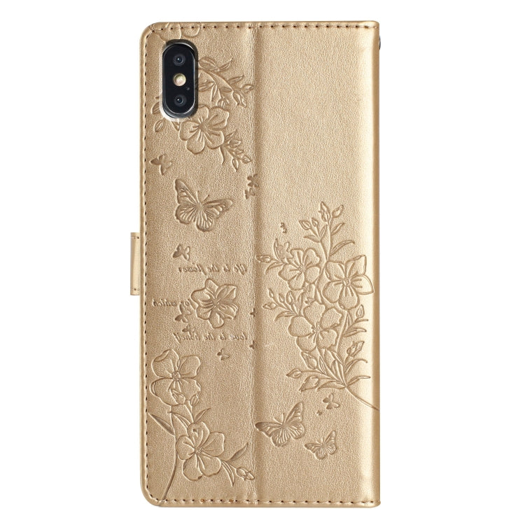 Butterflies and Flowers Leather Phone Case, For iPhone XS Max, For iPhone 8 Plus / 7 Plus