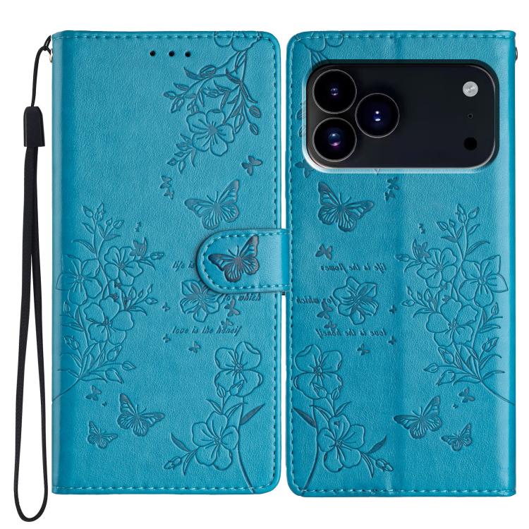 Butterflies and Flowers Leather Phone Case, For iPhone 16e, For iPhone 16 Pro Max, For iPhone 16 Pro, For iPhone 16 Plus