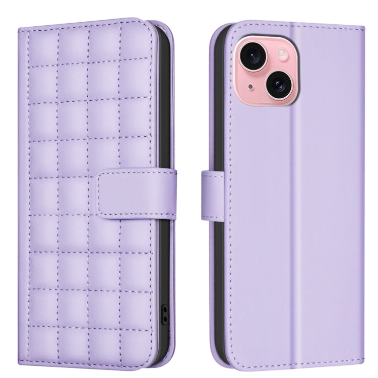 Square Texture Leather Phone Case, For iPhone 15 Plus / 14 Plus, For iPhone 15, For iPhone 14 / 13, For iPhone 14 Pro