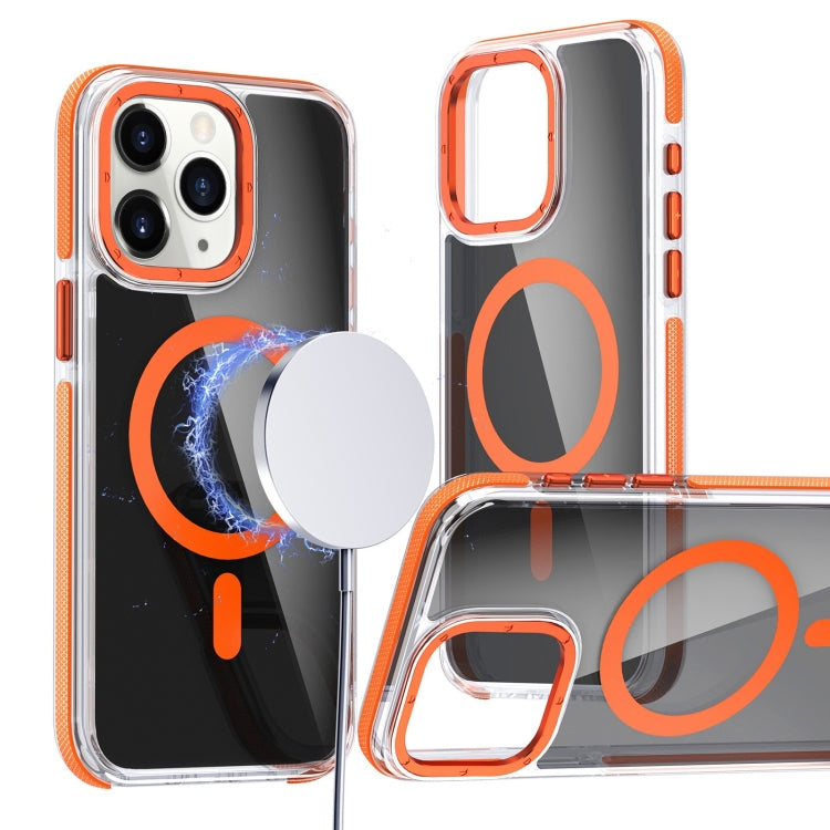 Magsafe Dual-Color Transparent Black Full Coverage Phone Case, For iPhone 11 Pro Max, For iPhone 11