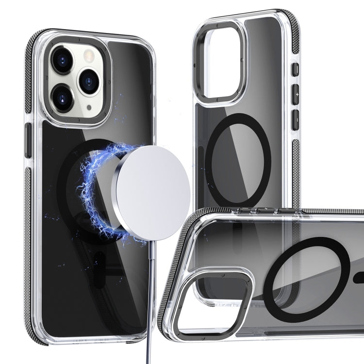 Magsafe Dual-Color Transparent Black Full Coverage Phone Case, For iPhone 11 Pro Max, For iPhone 11