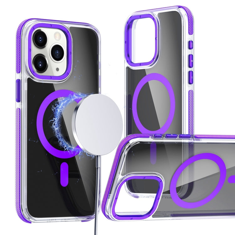Magsafe Dual-Color Transparent Black Full Coverage Phone Case, For iPhone 11 Pro Max, For iPhone 11