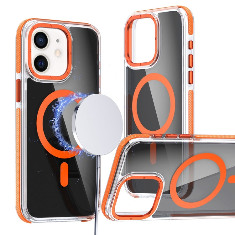 Magsafe Dual-Color Transparent Black Full Coverage Phone Case, For iPhone 11 Pro Max, For iPhone 11