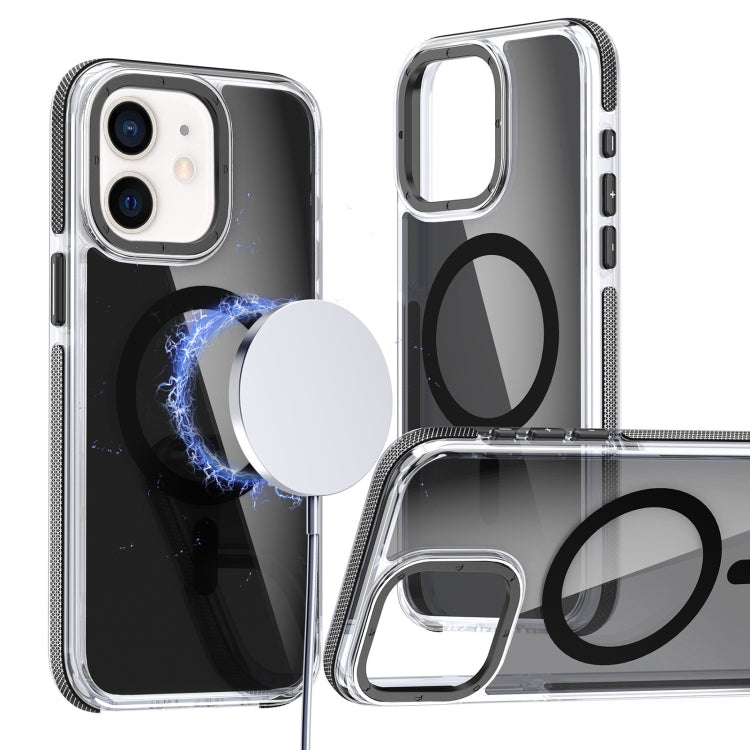 Magsafe Dual-Color Transparent Black Full Coverage Phone Case, For iPhone 11 Pro Max, For iPhone 11