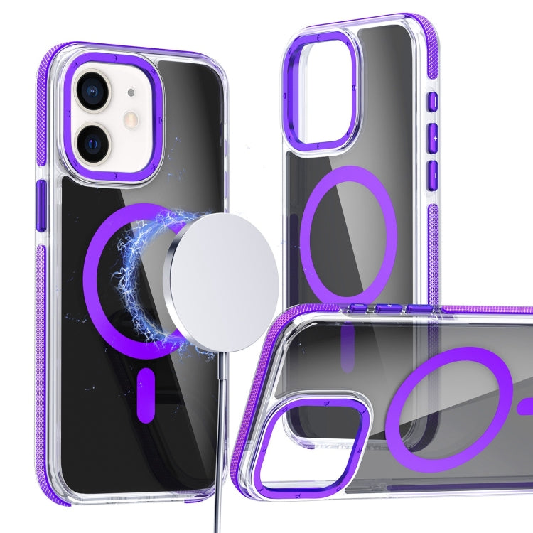Magsafe Dual-Color Transparent Black Full Coverage Phone Case, For iPhone 11 Pro Max, For iPhone 11