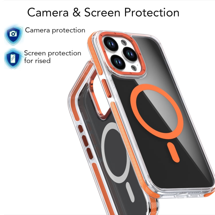 Magsafe Dual-Color Transparent Black Full Coverage Phone Case, For iPhone 11 Pro Max, For iPhone 11