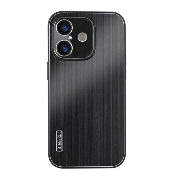 PC Hybrid Aluminum Alloy Brushed Shockproof Phone Case, For iPhone 16 Pro Max, For iPhone 16 Pro, For iPhone 16 Plus, For iPhone 16, For iPhone 15 Pro Max, For iPhone 15 Pro