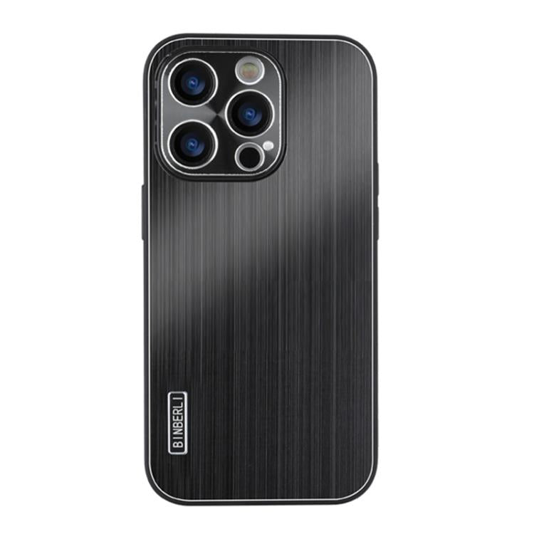 PC Hybrid Aluminum Alloy Brushed Shockproof Phone Case, For iPhone 16 Pro Max, For iPhone 16 Pro, For iPhone 16 Plus, For iPhone 16, For iPhone 15 Pro Max, For iPhone 15 Pro