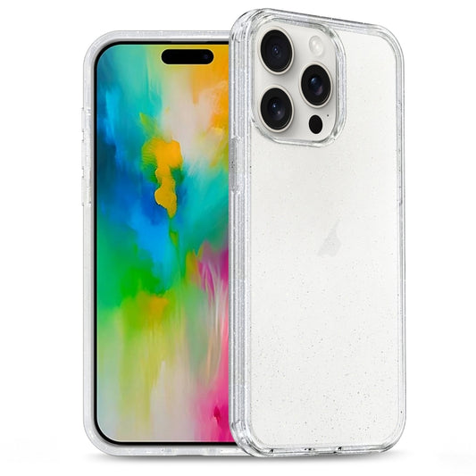 Glitter Powder TPU Hybrid PC Phone Case, For iPhone 16 Pro Max, For iPhone 16 Pro, For iPhone 16 Plus, For iPhone 16