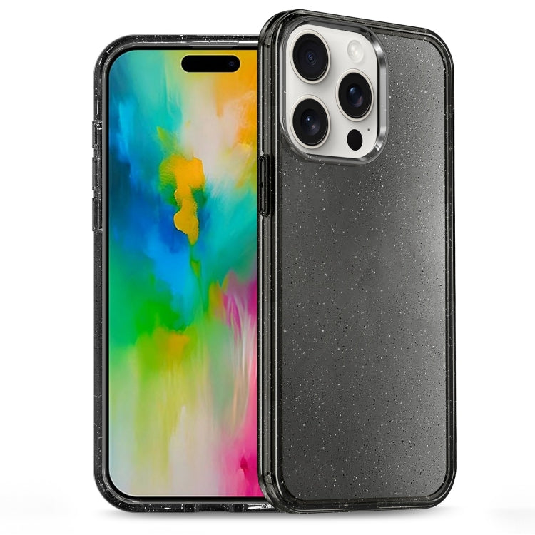 Glitter Powder TPU Hybrid PC Phone Case, For iPhone 16 Pro Max, For iPhone 16 Pro, For iPhone 16 Plus, For iPhone 16