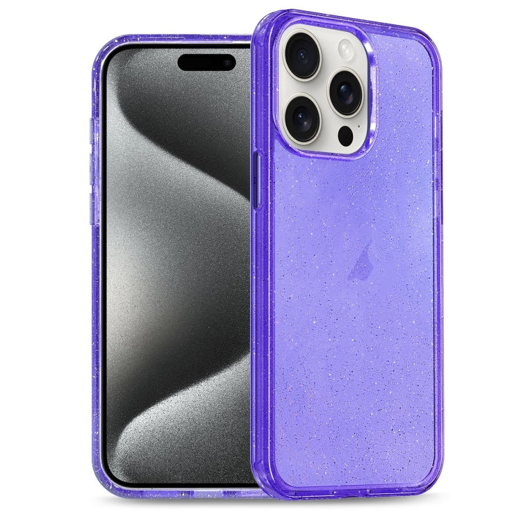 Glitter Powder TPU Hybrid PC Phone Case, For iPhone 15 Pro Max, For iPhone 15 Pro, For iPhone 15 Plus, For iPhone 15