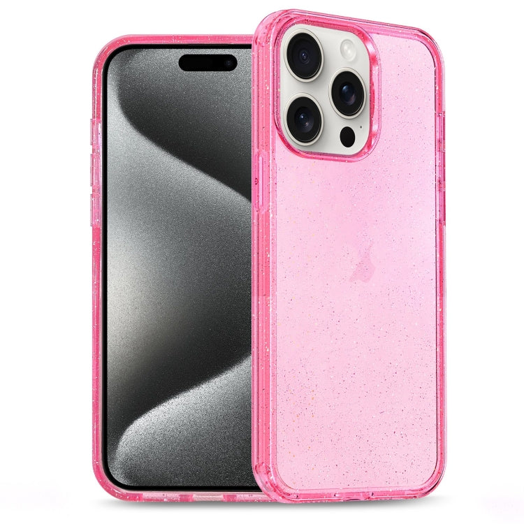 Glitter Powder TPU Hybrid PC Phone Case, For iPhone 15 Pro Max, For iPhone 15 Pro, For iPhone 15 Plus, For iPhone 15