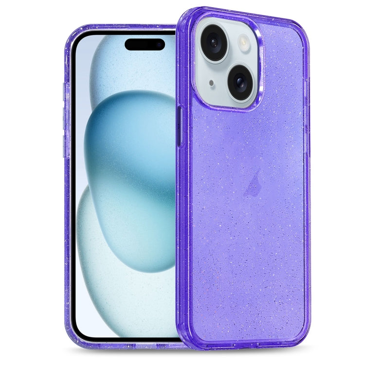 Glitter Powder TPU Hybrid PC Phone Case, For iPhone 15 Pro Max, For iPhone 15 Pro, For iPhone 15 Plus, For iPhone 15