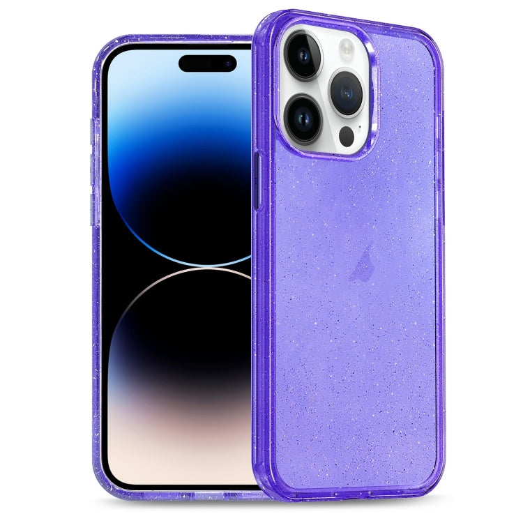 Glitter Powder TPU Hybrid PC Phone Case, For iPhone 14 Plus, For iPhone 14, For iPhone 14 Pro, For iPhone 14 Pro Max