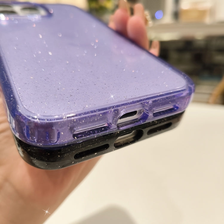 Glitter Powder TPU Hybrid PC Phone Case, For iPhone 16 Pro Max, For iPhone 16 Pro, For iPhone 16 Plus, For iPhone 16