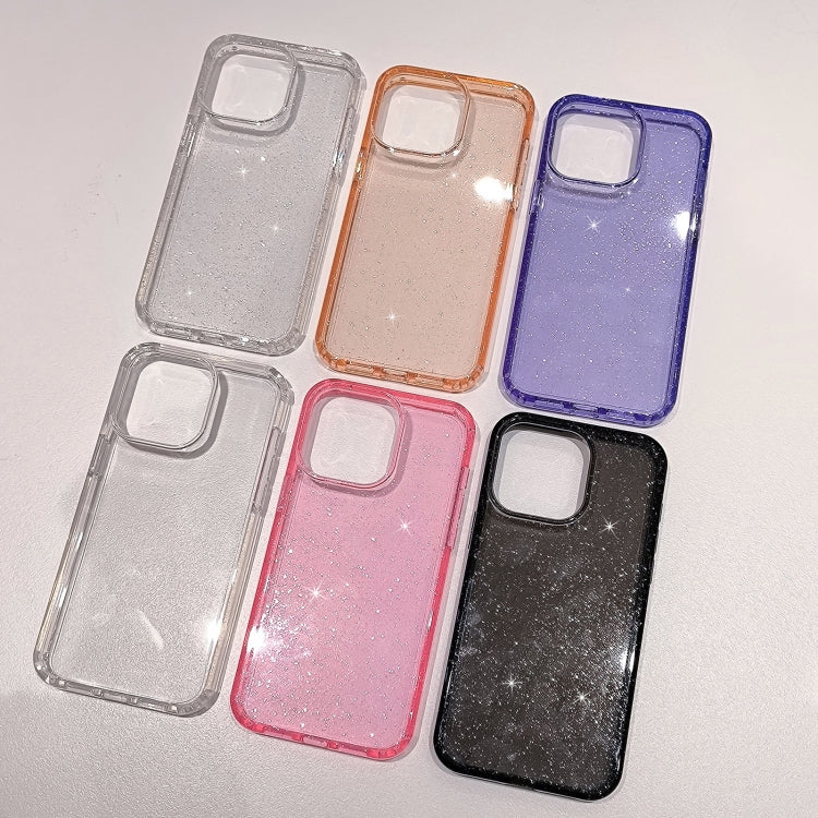 Glitter Powder TPU Hybrid PC Phone Case, For iPhone 14 Plus, For iPhone 14, For iPhone 14 Pro, For iPhone 14 Pro Max