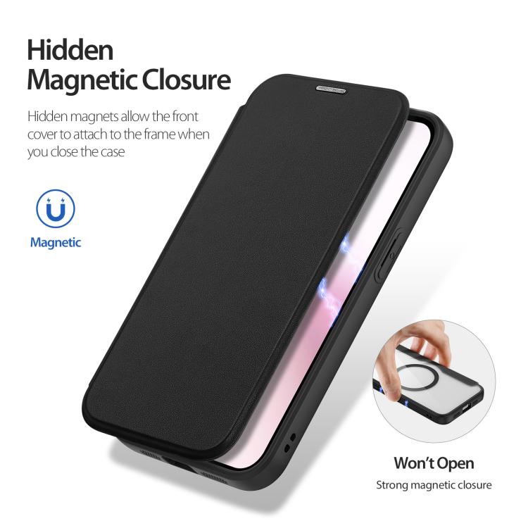 DUX DUCIS Skin X Pro Series MagSafe Ring Holder Leather Phone Case, For iPhone 17 Pro Max, For iPhone 17 Pro, For iPhone 17, For iPhone Air, iPhone 16e, For iPhone 16 Pro Max, For iPhone 16 Pro, For iPhone 16