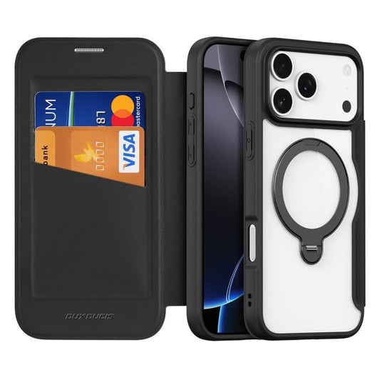 DUX DUCIS Skin X Pro Series MagSafe Ring Holder Leather Phone Case, For iPhone 17 Pro Max, For iPhone 17 Pro, For iPhone 17, For iPhone Air, iPhone 16e, For iPhone 16 Pro Max, For iPhone 16 Pro, For iPhone 16