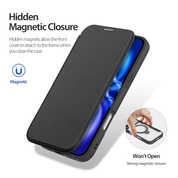 DUX DUCIS Skin X Pro Series MagSafe Ring Holder Leather Phone Case, For iPhone 17 Pro Max, For iPhone 17 Pro, For iPhone 17, For iPhone Air, iPhone 16e, For iPhone 16 Pro Max, For iPhone 16 Pro, For iPhone 16