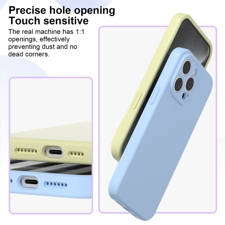 Precise Hole Liquid Silicone Jelly Color Full Coverage Phone Case, For iPhone 14 Pro