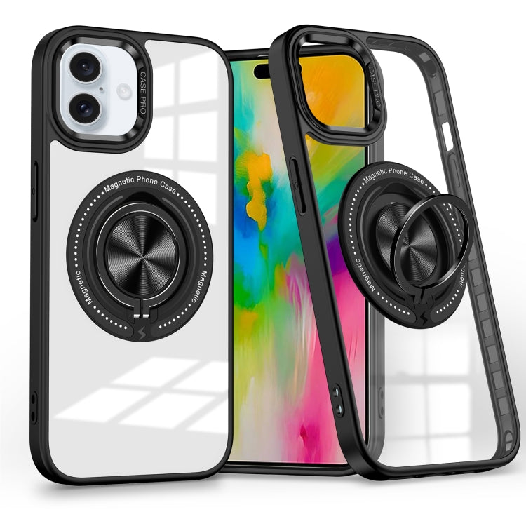 Magnetic Rotating Ring Holder Phone Case, For iPhone 16 Pro Max, For iPhone 16 Pro, For iPhone 16 Plus, For iPhone 16