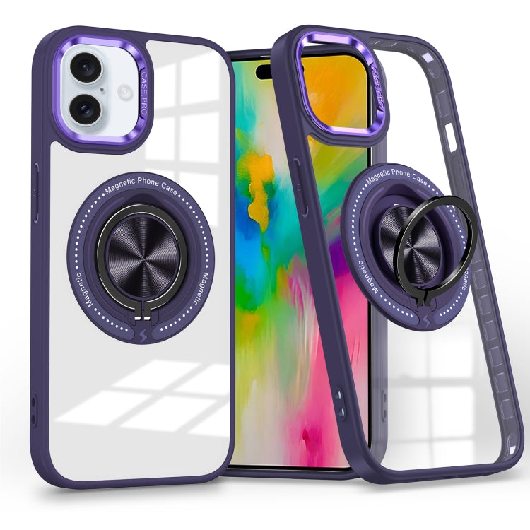 Magnetic Rotating Ring Holder Phone Case, For iPhone 16 Pro Max, For iPhone 16 Pro, For iPhone 16 Plus, For iPhone 16