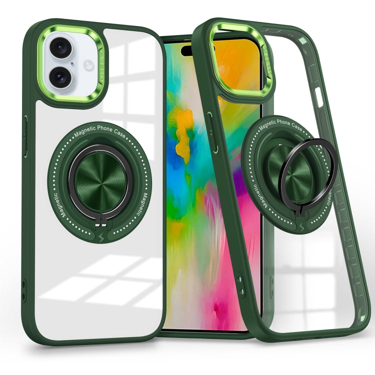 Magnetic Rotating Ring Holder Phone Case, For iPhone 16 Pro Max, For iPhone 16 Pro, For iPhone 16 Plus, For iPhone 16
