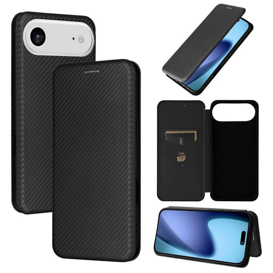 Carbon Fiber Texture Flip Leather Phone Case, For iPhone SE 2024, For iPhone 16 Pro Max, For iPhone 16 Pro, For iPhone 16 Plus