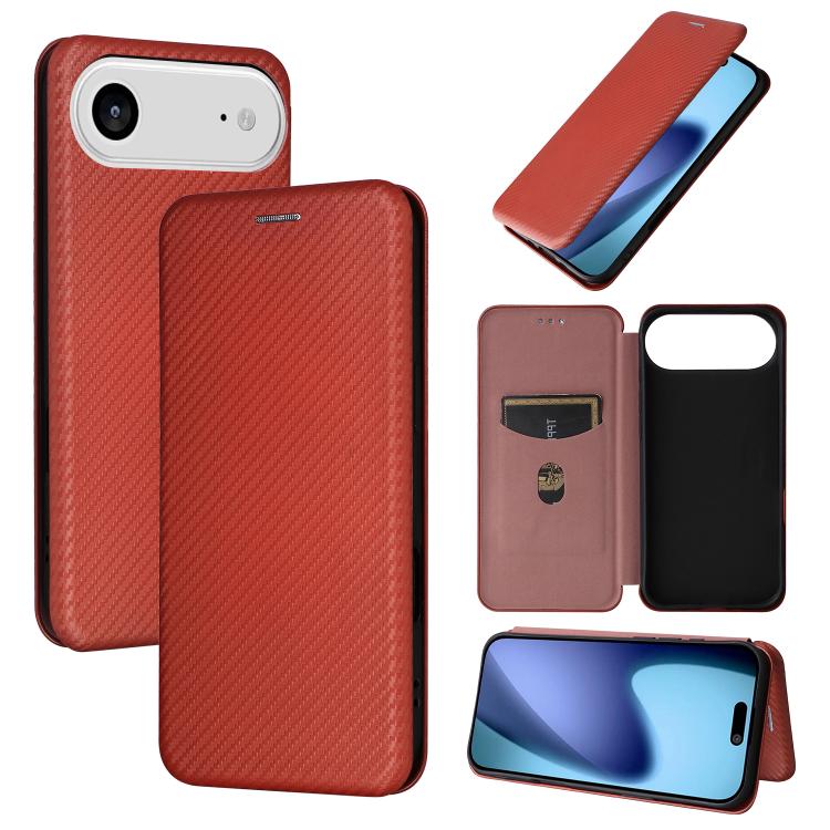 Carbon Fiber Texture Flip Leather Phone Case, For iPhone SE 2024, For iPhone 16 Pro Max, For iPhone 16 Pro, For iPhone 16 Plus