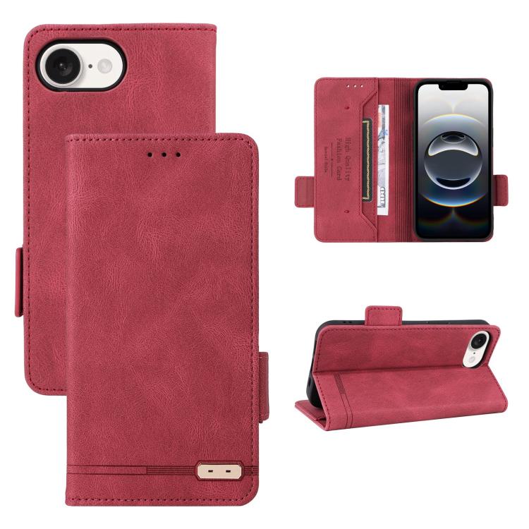 Magnetic Clasp Leather Phone Case, For iPhone 17 Pro Max, For iPhone 17 Pro, For iPhone 17, For iPhone SE 2024