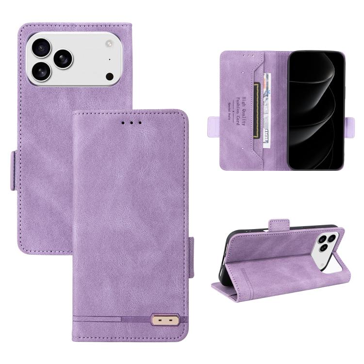 Magnetic Clasp Leather Phone Case, For iPhone 17 Pro Max, For iPhone 17 Pro, For iPhone 17, For iPhone SE 2024