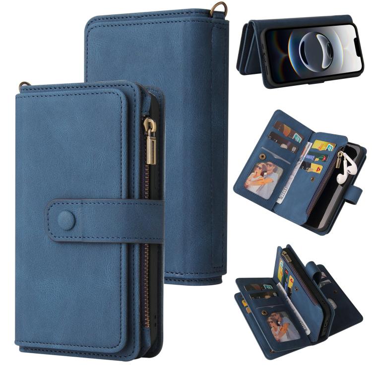 Skin Feel Multi Card Slots Zipper Wallet Leather Phone Case, For iPhone 17e / 16e, For iPhone 17 Pro Max, For iPhone 17 Pro, For iPhone 17, For iPhone Air, For iPhone 16 Pro Max