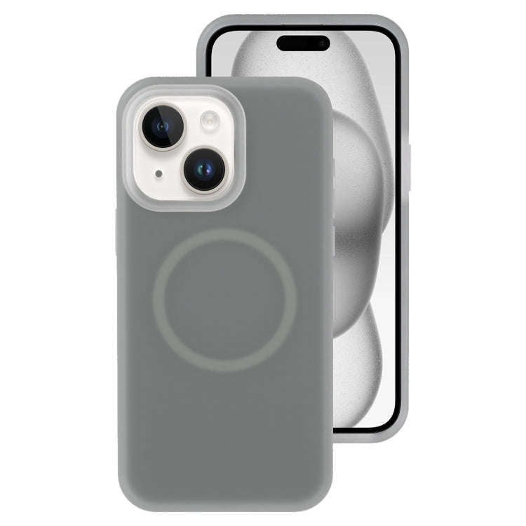 Jelly Liquid Silicone MagSafe Magnetic Phone Case, For iPhone 15 Pro, For iPhone 15 Plus