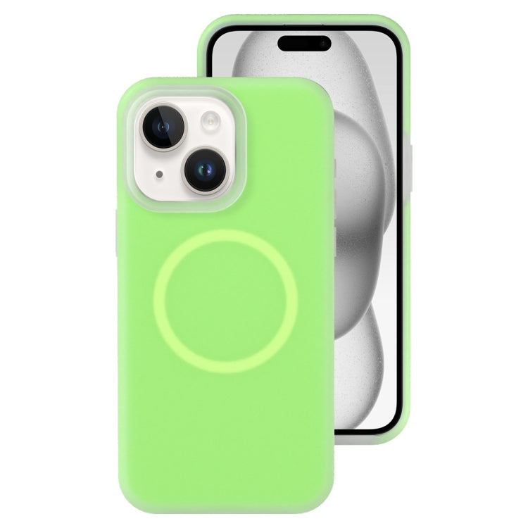 Jelly Liquid Silicone MagSafe Magnetic Phone Case, For iPhone 15 Pro, For iPhone 15 Plus