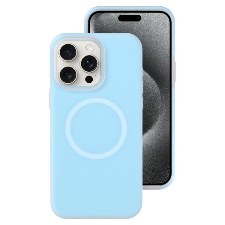 Jelly Liquid Silicone MagSafe Magnetic Phone Case, For iPhone 15 Pro, For iPhone 15 Plus