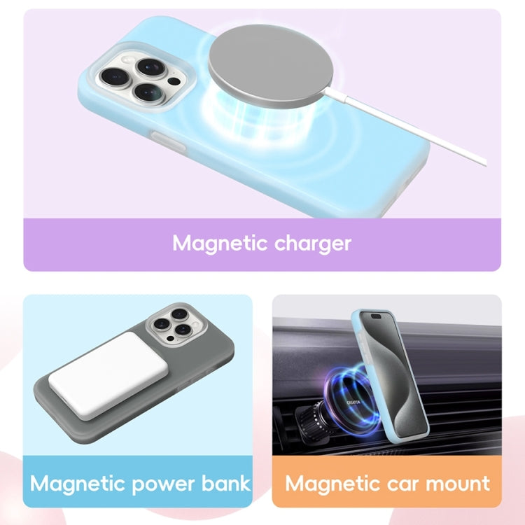 Jelly Liquid Silicone MagSafe Magnetic Phone Case, For iPhone 16 Pro, For iPhone 16 Plus