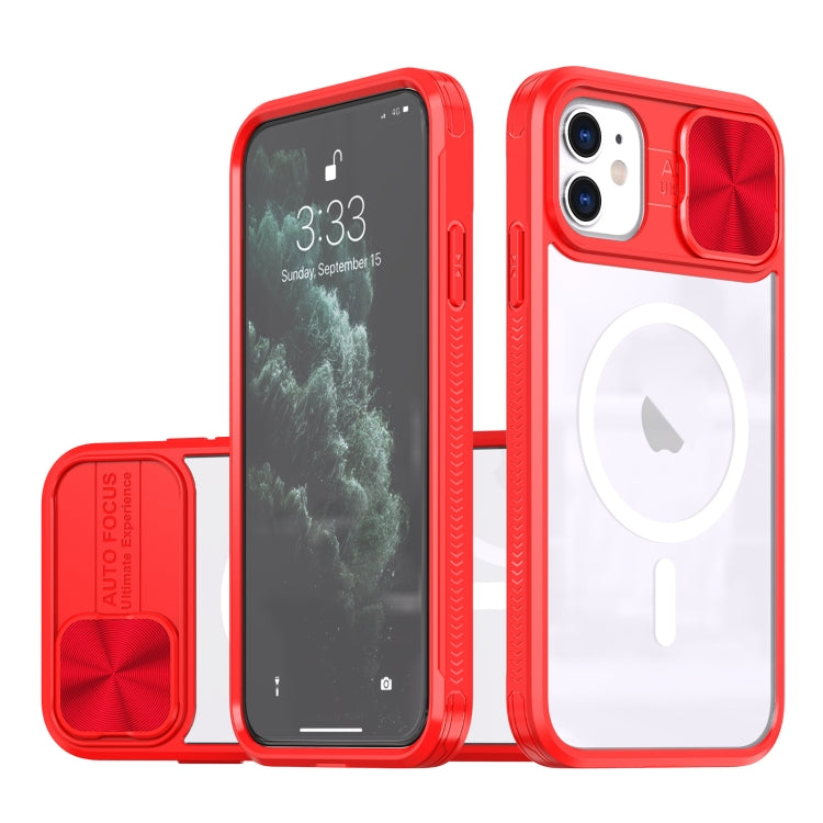 Clear Acrylic + PC + TPU MagSafe Lens Sliding Cover Full Coverage Phone Case, For iPhone 14 / 13, For  iPhone 14 Pro Max, For iPhone 12