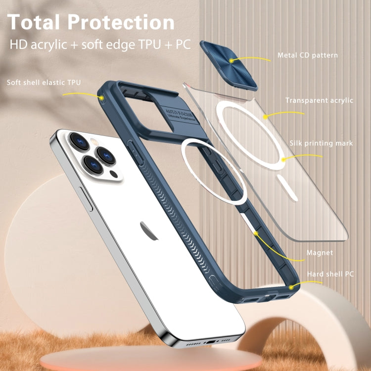 Clear Acrylic + PC + TPU MagSafe Lens Sliding Cover Full Coverage Phone Case, For  iPhone 12 Pro Max, For  iPhone 11 Pro Max, For iPhone 11
