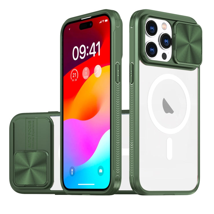 Clear Acrylic + PC + TPU MagSafe Lens Sliding Cover Full Coverage Phone Case, For  iPhone 12 Pro Max, For  iPhone 11 Pro Max, For iPhone 11