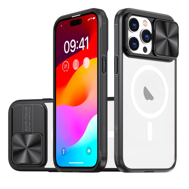 Clear Acrylic + PC + TPU MagSafe Lens Sliding Cover Full Coverage Phone Case, For  iPhone 12 Pro Max, For  iPhone 11 Pro Max, For iPhone 11
