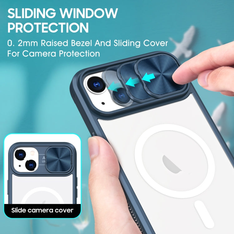 Clear Acrylic + PC + TPU MagSafe Lens Sliding Cover Full Coverage Phone Case, For iPhone 14 / 13, For  iPhone 14 Pro Max, For iPhone 12