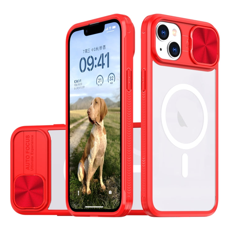 Clear Acrylic + PC + TPU MagSafe Lens Sliding Cover Full Coverage Phone Case, For iPhone 14 / 13, For  iPhone 14 Pro Max, For iPhone 12