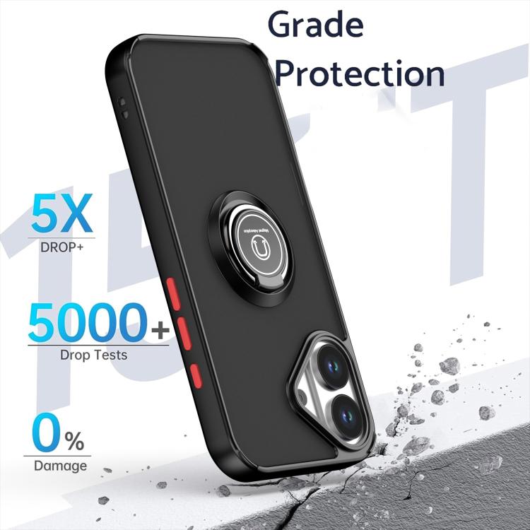 Q Shadow 1 Series TPU + PC Phone Case with Ring, For iPhone 17 Air, For iPhone 16e, For iPhone 16 Pro Max