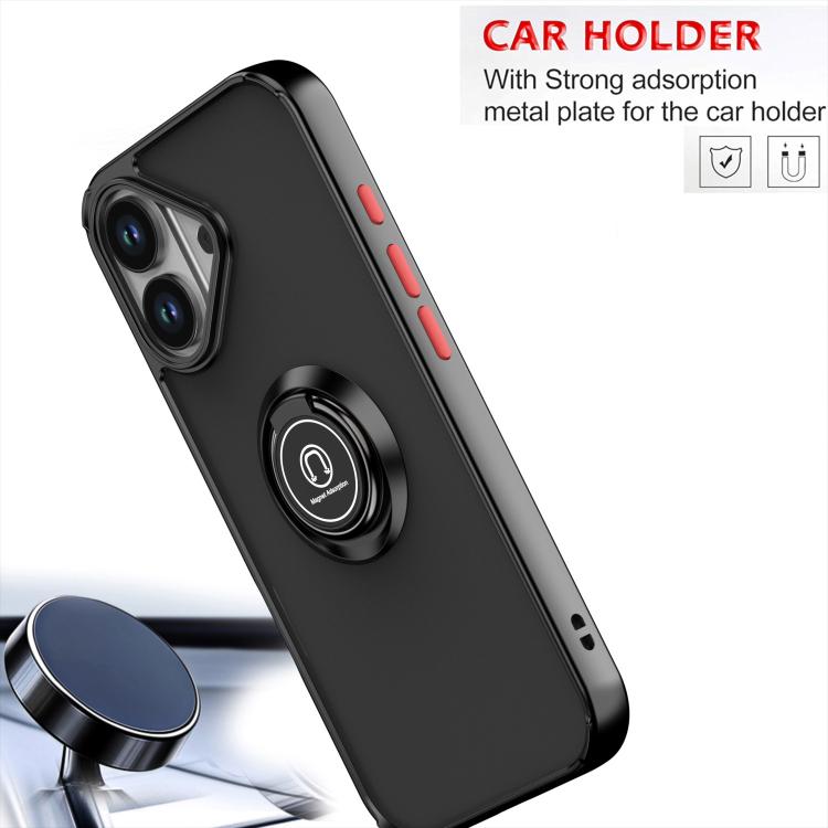 Q Shadow 1 Series TPU + PC Phone Case with Ring, For iPhone 17 Air, For iPhone 16e, For iPhone 16 Pro Max
