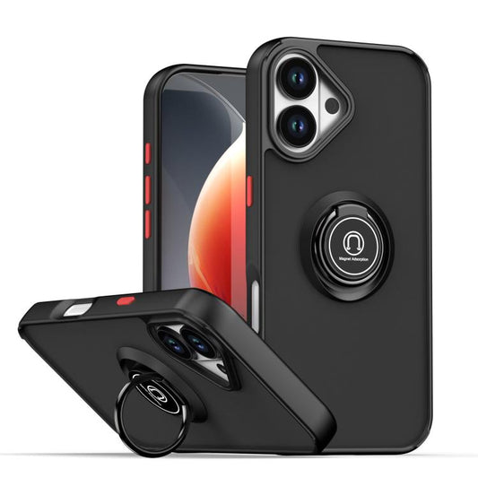 Q Shadow 1 Series TPU + PC Phone Case with Ring, For iPhone 17 Air, For iPhone 16e, For iPhone 16 Pro Max