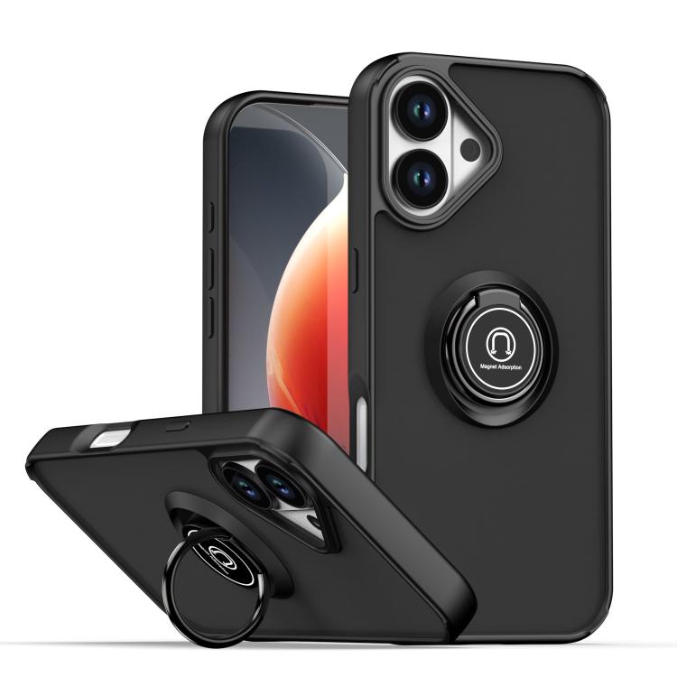 Q Shadow 1 Series TPU + PC Phone Case with Ring, For iPhone 17 Air, For iPhone 16e, For iPhone 16 Pro Max
