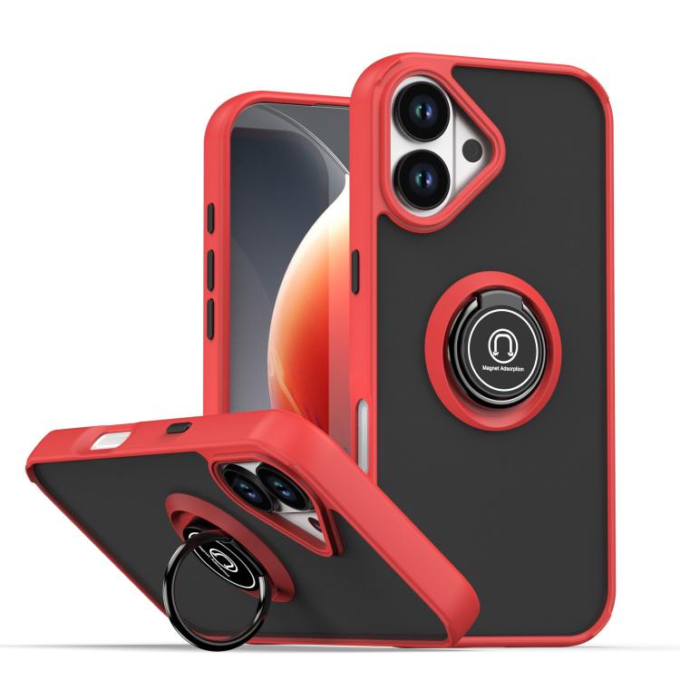 Q Shadow 1 Series TPU + PC Phone Case with Ring, For iPhone 17 Air, For iPhone 16e, For iPhone 16 Pro Max