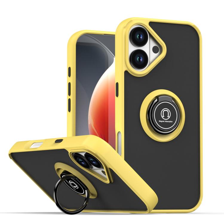 Q Shadow 1 Series TPU + PC Phone Case with Ring, For iPhone 17 Air, For iPhone 16e, For iPhone 16 Pro Max
