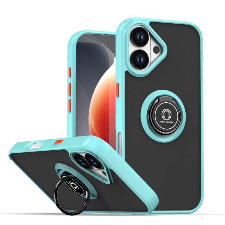 Q Shadow 1 Series TPU + PC Phone Case with Ring, For iPhone 17 Air, For iPhone 16e, For iPhone 16 Pro Max