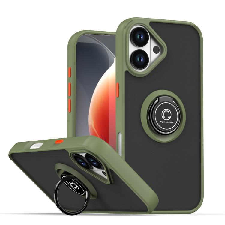 Q Shadow 1 Series TPU + PC Phone Case with Ring, For iPhone 17 Air, For iPhone 16e, For iPhone 16 Pro Max
